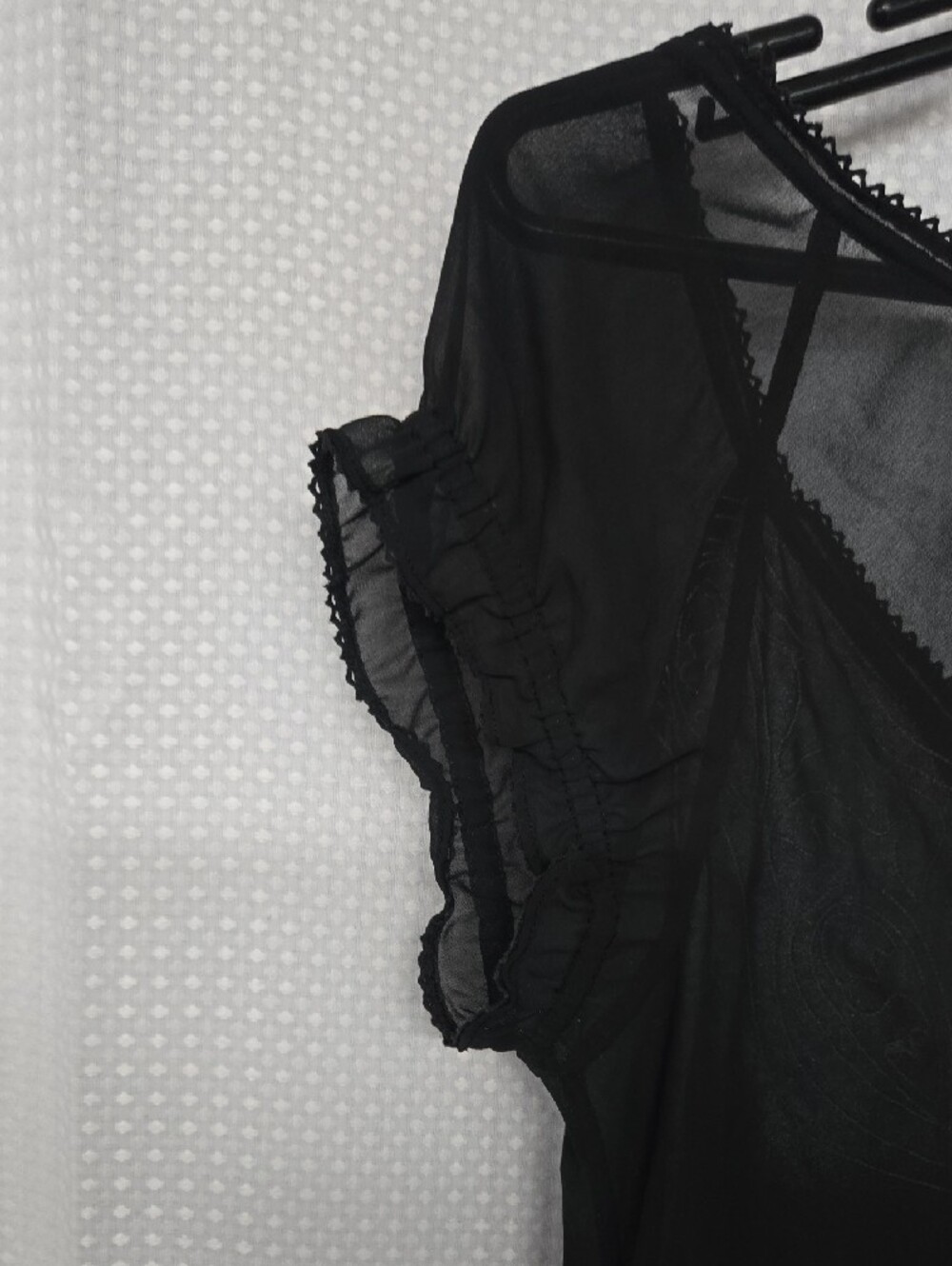 Victoria's Secret Black Lace-Trim Tank Top - Picture 3 of 5